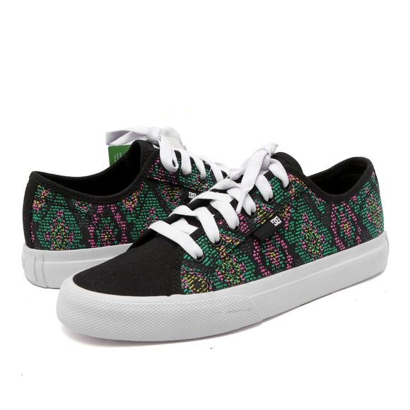 DC Canvas Tapestry Vegan Sneaker Manual TXTL Skateboarding Casual Shoe Black NEW - Picture 1 of 9
